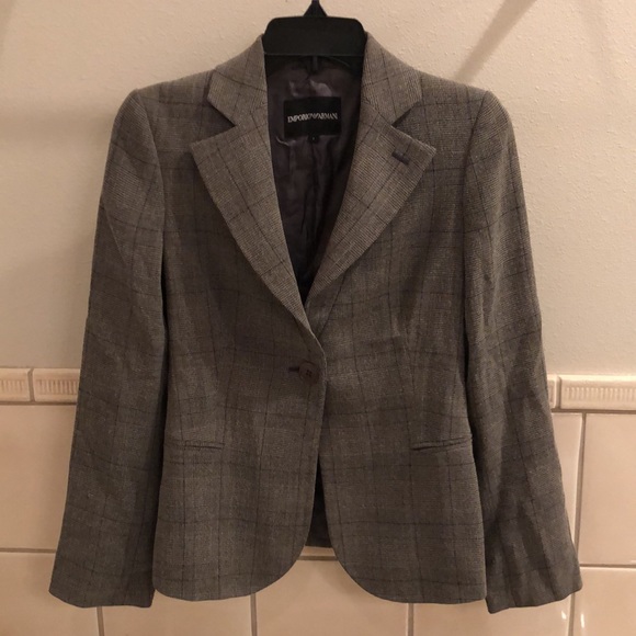 New vintage Emporio Armani micro checker blazer